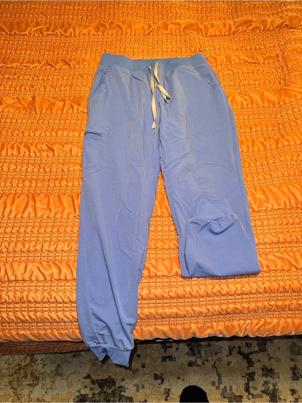FIGS Zamora Jogger Scrub Pants Ceil Blue Medium Tall M/T